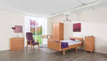 Lift systems from Liko work together with Völker beds to assist residents and caregivers with mobility challenges in the Long Term Care environment.