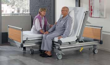 Enhancing Care for Residents Independent egress The easy-to-grip split siderails provide secure support to enable safe and independent egress, which encourages resident
