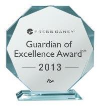 From 2013 to 2015, the Press Ganey organization recognized multiple Sharp entities with Guardian of Excellence Awards SM.
