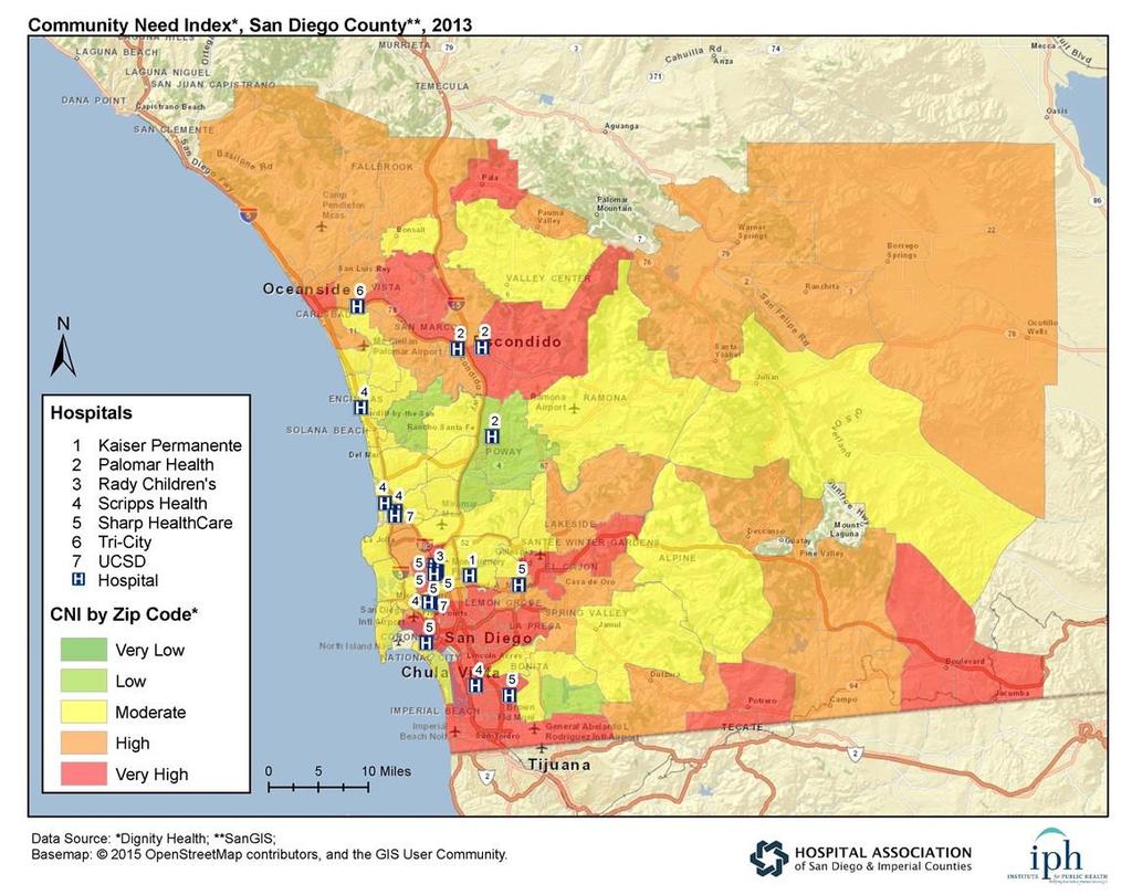 Appendix F Community Needs Index Map of San Diego County