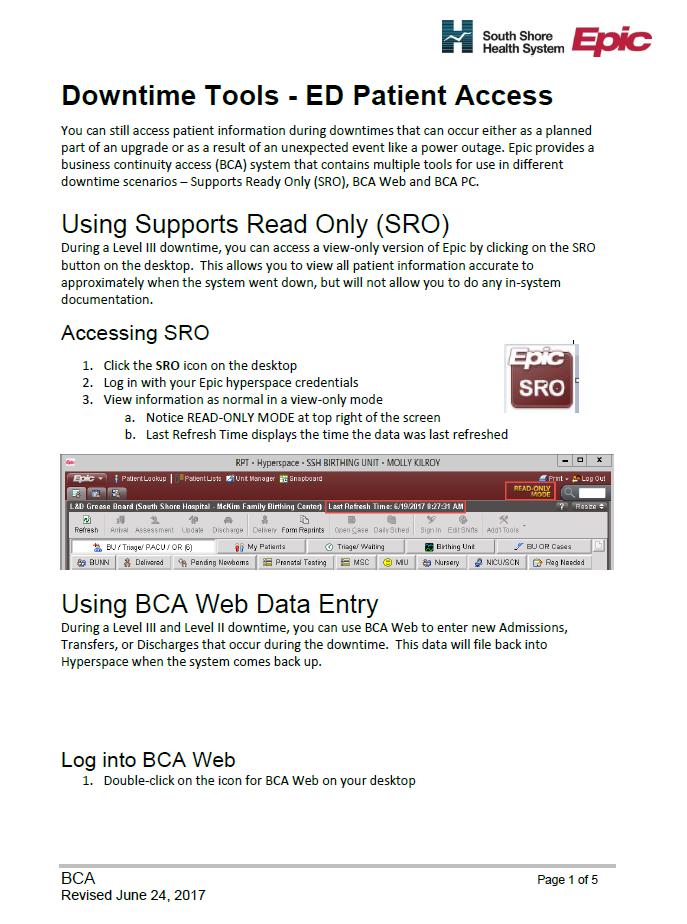 Addendum EPIC Tip Sheets BCA