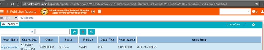 Click on Reports icon as shown in following screen shot On click of the reports icon, reports window will open on