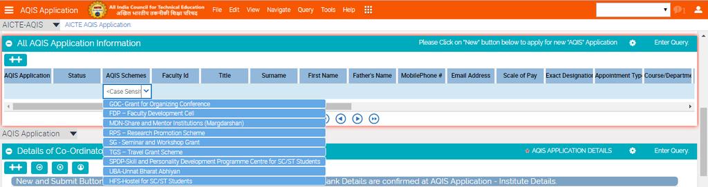 5. Following fields will auto populate: AQIS Application Id Status as New Request Duration 6.