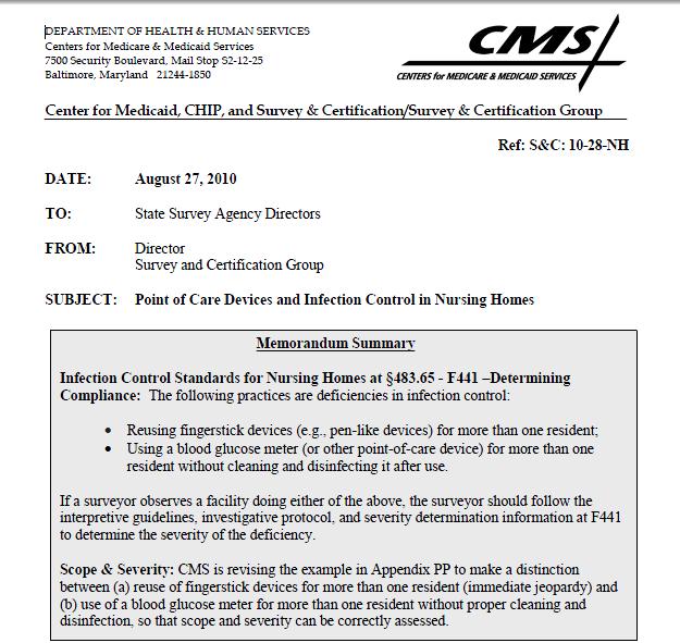 CMS Memo on Point of Care Devices www.cms.