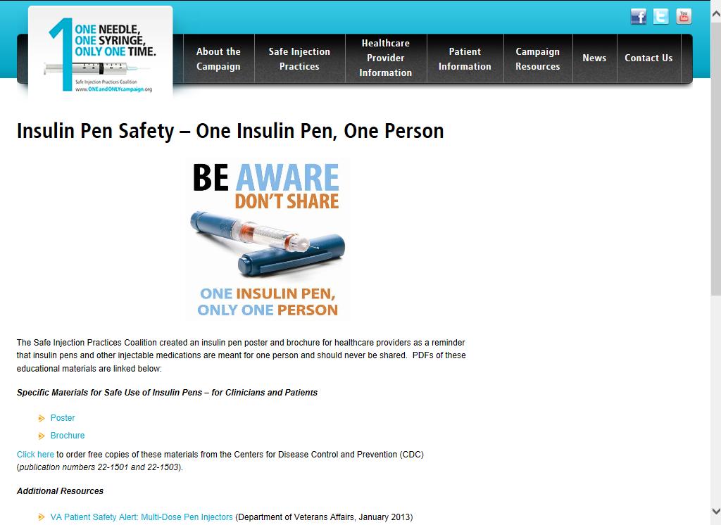 Insulin Pen Posters and Brochures Available www.
