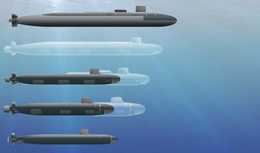 Submarine Force Platforms SSBN and SSGN OHIO Class ~150 Crew Length: 560 ft,
