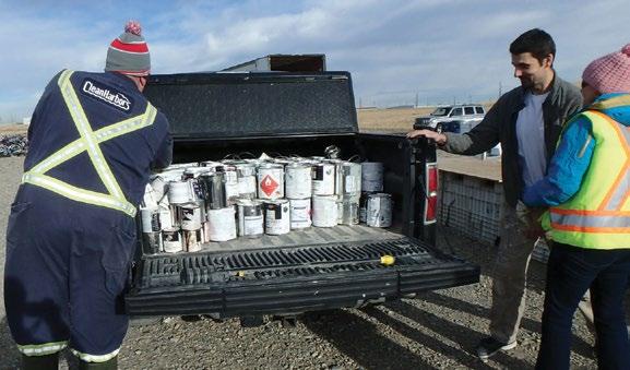 Environmental fees charged on the sale of new paint are used to fund the Paint Program, while Alberta Environment and Parks, Alberta Infrastructure and municipalities fund the HHW program.