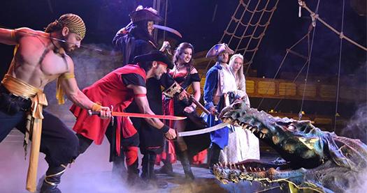 Pirate s Dinner Adventure A Dinner Show Tickets for $35.11 Adults/$30.11 Kids Past and present U.S. Military get discounted adult tickets for $35.11 and kids for $30.