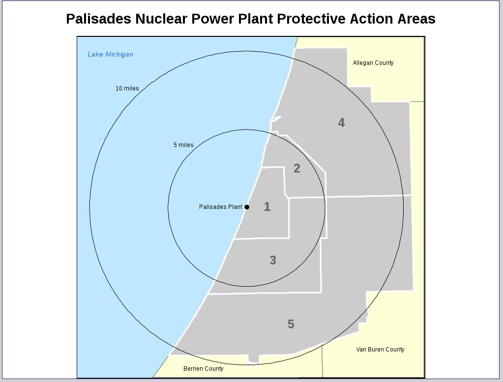 P. Palisades Protective Action Areas Figure P.1.