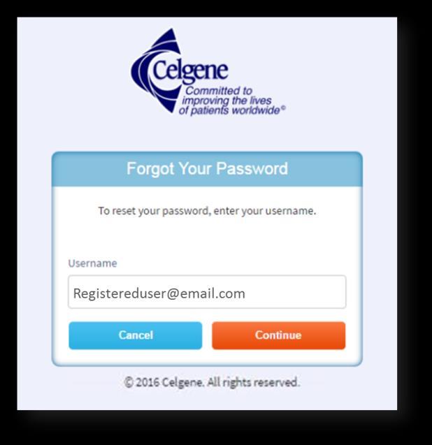 . If you forgot your password, click