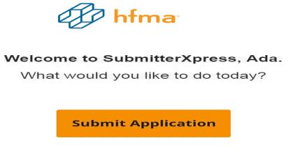 ONLINE APPLICATION Click here to login into the New Yerger application. (direct URL: speakers.hfma.