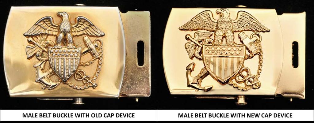 Commissioned Corps Insignia New Uniform Standard (MilSpec) PHS Insignia/Devices Male Belt Buckle decorated with Cap Device