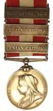 Despite being awarded for actions that took place in Canada, these medals were part of the broader British honours system, and were awarded to members of the Canadian Militia,