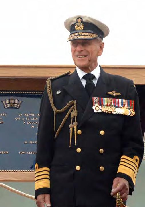 His Royal Highness The Duke of Edinburgh, KG, KT, PC, OM, GBE, AC, QSO, GCL,CD, ADC on the occasion of the International Fleet Review marking the Canadian Naval Centennial in Halifax,