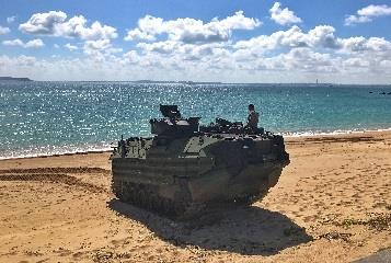 Our part consisted of an amphibious landing on Kin Blue Beach utilizing