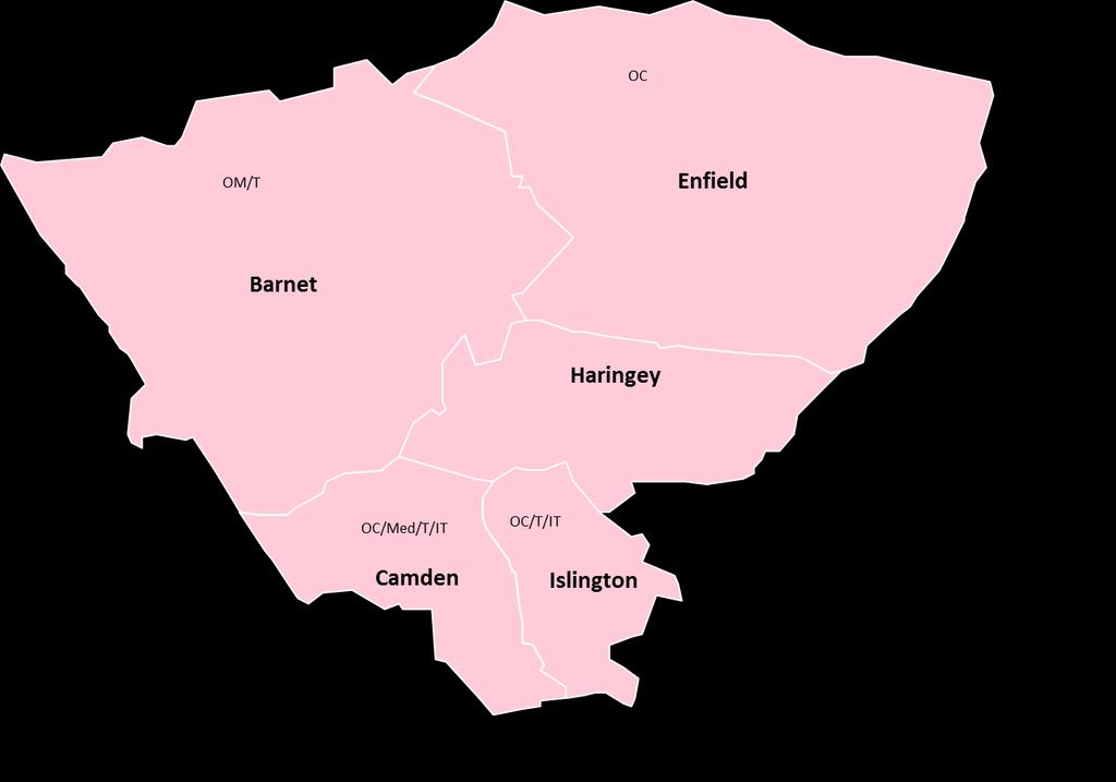 NORTH CENTRAL LONDON SERVICES BARNET: Primary Care Link Working Team CAMDEN: Together Around the Practice (TAP) Team ENFIELD: (Currently under development) HARINGEY: (Currently under development)