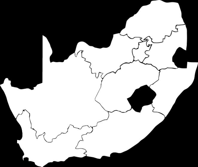 Kenneth Kaunda 47 North West Additional districts (3) 7 Gauteng City of Tshwane 79 Mpumalanga Gert