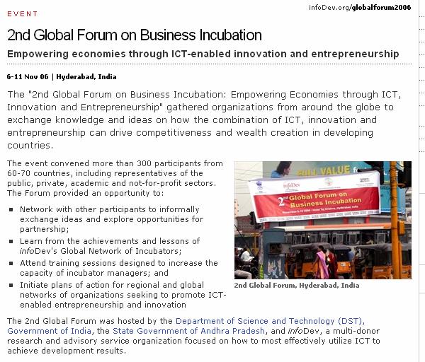Global Forum Participants Call for Action: Enhancing policy-maker s knowledge, understanding and support for Business Incubation and its crucial role in facilitating the creation and growth of