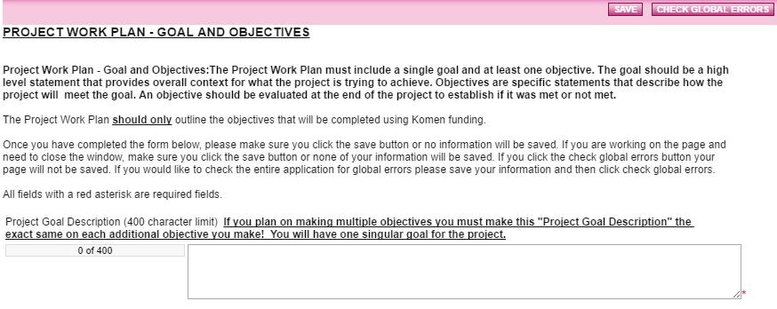 32. Type you Project Work Plan Goal Description, Objective Name, SMART Objective Type