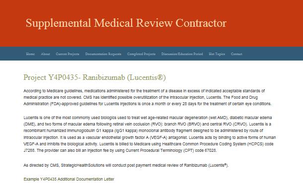 Supplemental Medical Review Contractor (SMRC) Strategic Health Solutions, LLC Omaha, NE Variety of medical review tasks to lower