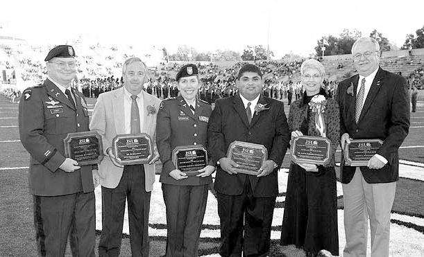 Our most recent Military Alumni of the Year Pictured in uniform, Colonel Rex Forney, USA, and Colonel Imelda Joan Weddington, USAR, received their Military Alumnus and Alumna awards during