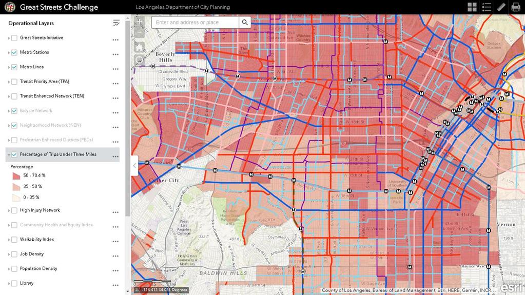 Department of City Planning Great Streets Challenge Web Map Tool