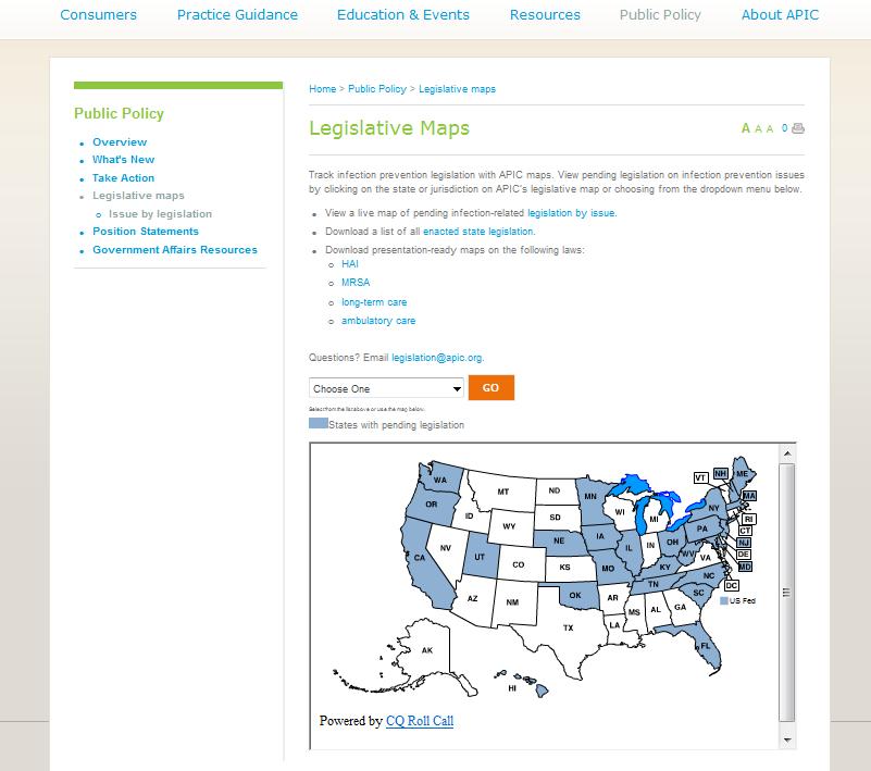 Checking for Legislative Updates This is where you can check for legislative updates for specific states and/or by