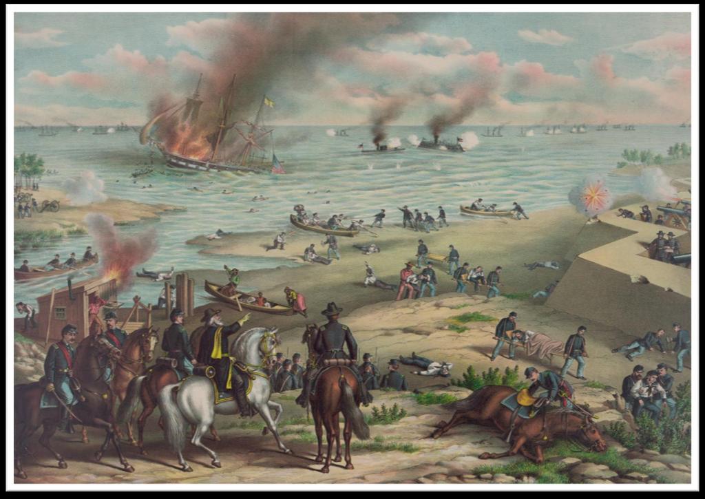 1889 memorial painting of the famous 1862 battle between ironclads USS Monitor and CSS Virginia was produced by Kurtz and Allison Art Studio in Chicago.
