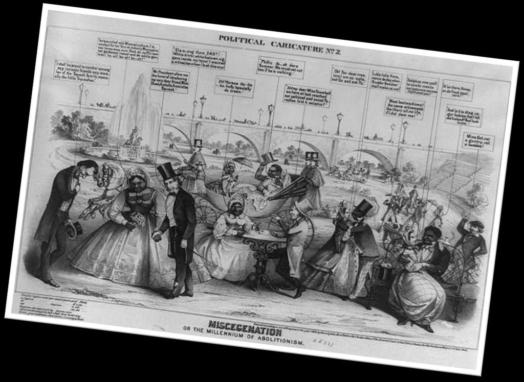 Although not published until July 1, 1864, this political caricature demonstrates how racialist thought was used to support the