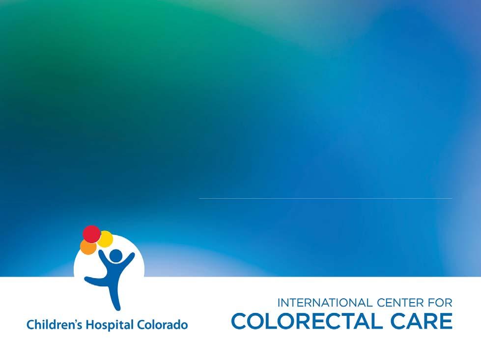 The Surgical Treatment of Colorectal Problems in Children A comprehensive surgical and management