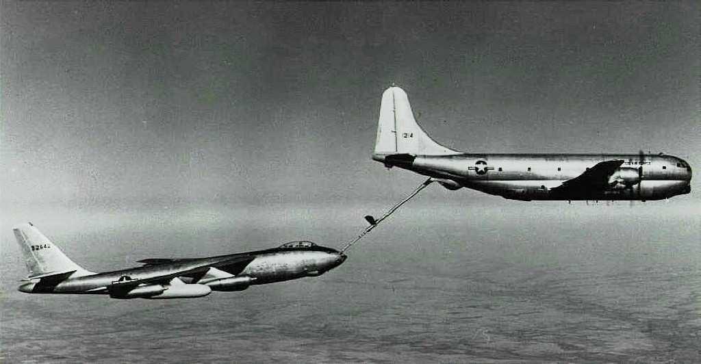 refueling, the wing also tested several different armament systems and reconnaissance techniques using their RB-45Cs.