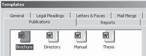3.2.1 Jenis Penerbitan Meja Microsoft Word telah menyediakan empat pencontoh (template) penerbitan atas meja yang sedia diubahsuai.