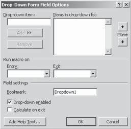 TOPIK 3 Sekali lagi, klik pada ikon Form Field Option untuk memasukkan paparan perkataan 'default'.