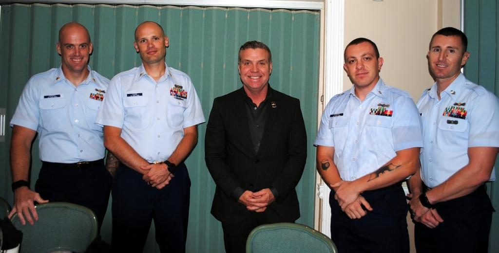 com JUNE DINNER SOCIAL At the June 9 Council dinner social, Council President Glenn Wiltshire was proud to recognize two outstanding Coast Guardsmen from our adopted unit Station