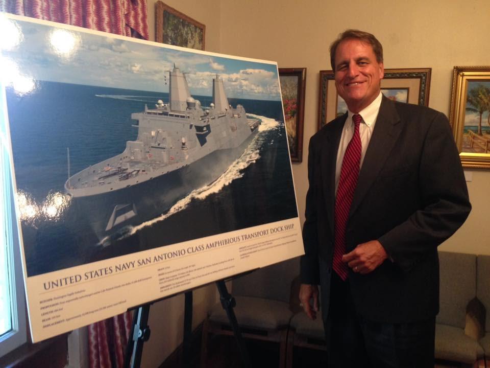Mayor Jack Seiler was on hand to share the latest information regarding construction of a new amphibious transportation dock vessel designated to be named in honor of the city s nautical history.