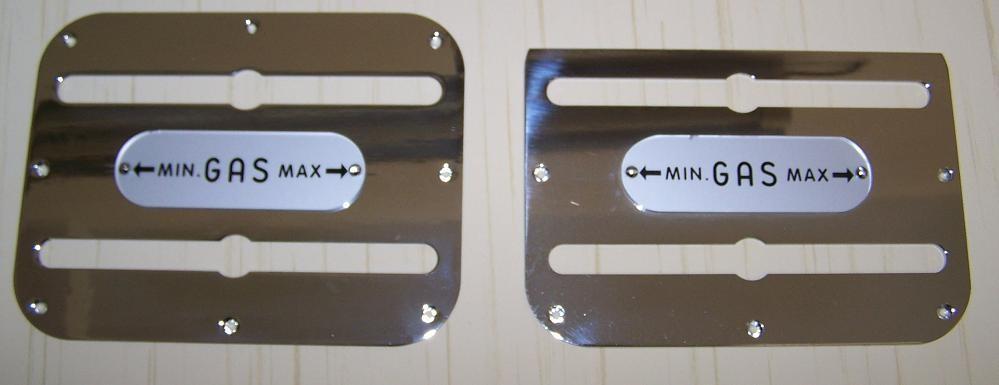 Item: 5066/A Pair of plastic plates for "Chrisomatic" gear control unit fitted on Riva Tritone.