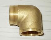 Brass 90Ü pipe elbow connection (male - female).
