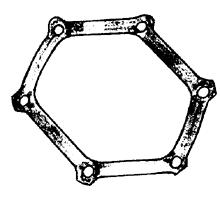 Item: 7013 Carburettor fitting gasket with window for