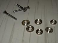 Nickel brass convex washers for screw. Item: VTSV10OC Dimensions : 3,5 X 10 mms. diameter. Item: VTSV12OC Dimensions : 4 X 12 mms. diameter. Item: VTSV14OC Dimensions : 5 X 14 mms.