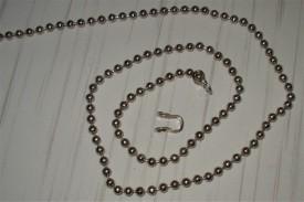 Safety chromed brass ball chain for fuel filling cap. Item: 2560 Item: 2561 6 mms.