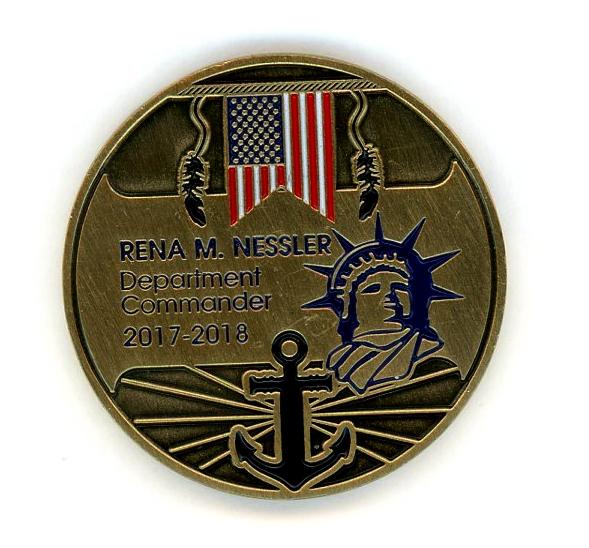RENA M. NESSLER DEPT. COMMANDER S COIN Awarded for signing up three or more new members for the 2018 Membership Year Print or type information below and mail to: American Legion Dept.