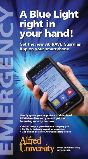 Reporting an Incident THE RAVE/GUARDIAN A mobile phone app enhances safety on cam- pus through real-time interactive features that create a virtual safety network of friends, family, and Campus