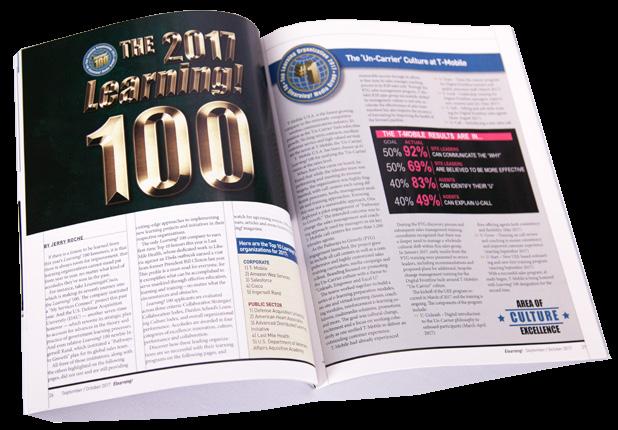 year running. CDSE RECOGNIZED FOR A SECOND YEAR AS A TOP LEARNING ORGANIZATION CDSE was named a 2017 Learning! 100 Award Winner. The Learning!