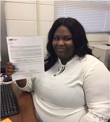Keep up the good work! Tynesha Jones accepted to University of Alabama Birmingham Nursing Program.