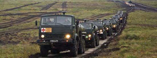 The Russian Way of War: Force Structure, Tactics, and Modernization of the Russian Ground Forces Convoy Operations Image Courtesy: Russian Ministry of Defense (Right) The graphic on the facing page