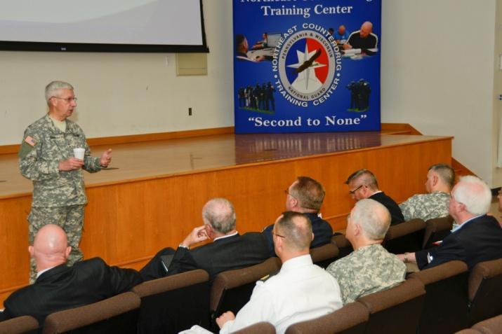 Congressional Delegation Visit During their day-long visit, the delegates toured the Pennsylvania National Guard Northeast Counterdrug Training Center facilities, learned about the five National