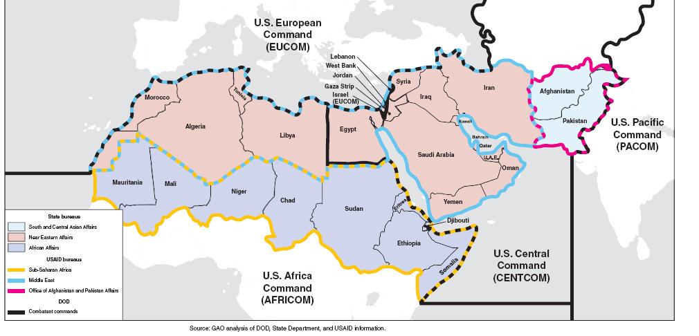Objective 1: Different DOD, State, and USAID Alignments in Northern Africa and
