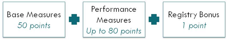 ACI Scoring Points are awarded based on which measures are reported (base score) and what the actual performance rate is for eight specific measures (performance score).