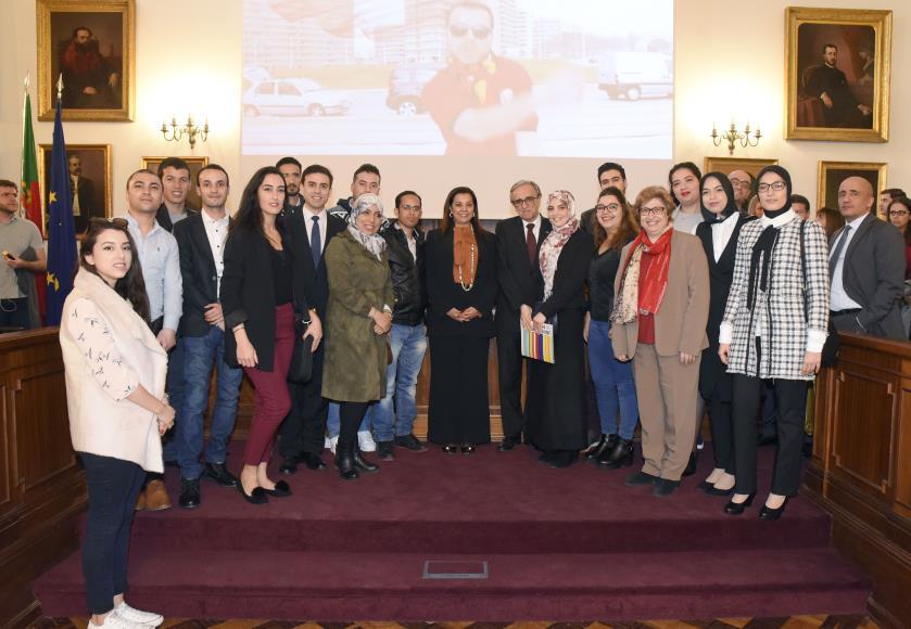 RECEPTION OF INTERNATIONAL STUDENTS 2016/17 ON 22 FEBRUARY 2017 - HER EXCELLENCY, THE AMBASSADOR OT THE KINGDOM OF MOROCCO, WITH STUDENTS ERASMUS MUNDUS PROGRAMME THE U.