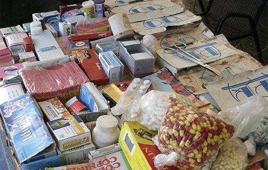 From Africa Renewal: May 2013. Drugs on sale at a market in Mali.
